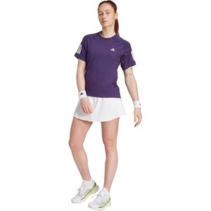 Adidas Womens Club Tennis Climacool 3-Stripes T-Shirt(Aurora Plum)