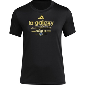 Adidas Womens Club Tennis Climacool 3-Stripes T-Shirt(Black/La Gallaxy)