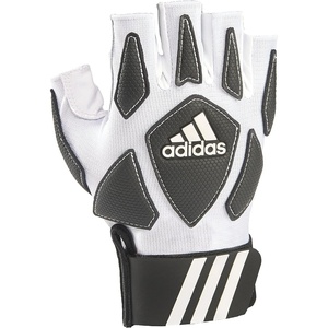 Adidas Youth Scorch Destroy 2 Half Finger Lineman’s Glove, Mutiple Sizes & Colors(White/Black)