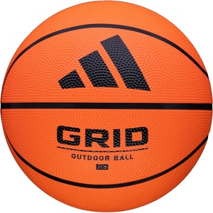 adidas | Grid | Recreational Rubber Basketball | Durable for Outdoor & Indoor Play(Orange)