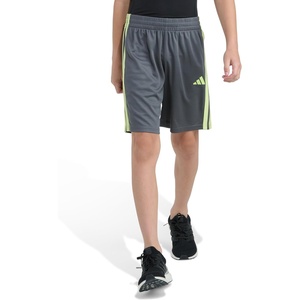 adidas 3-Stripe Mesh Athletic Shorts(Grey With Green)