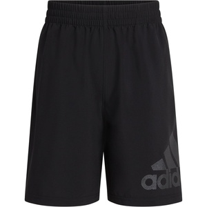 adidas Boys’ Elastic Waistband Essential Woven Sportswear Shorts(Black/Black)