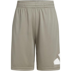 adidas Boys’ Elastic Waistband Essential Woven Sportswear Shorts(Light Grey)