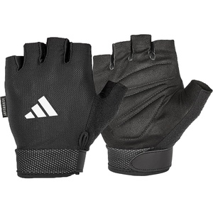 adidas Essential Training & Weightlifting Gloves, Fingerless Workout Gloves(White)