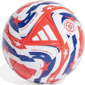 adidas FIFA Club World Cup Club Ball – Inspired Design, Durable Construction, Official Tournament Logo(White/Lucid Red/Power Blue/Silver/League)
