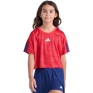 adidas Girls’ Short Sleeve Printed World Cup Soccer Top(B Red)