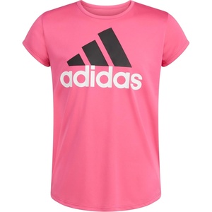 adidas Girls’ Short Sleeve Scoop Neck Tee T-Shirt(Pulse Magenta)
