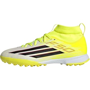 adidas Kids’ F50 League Mid Cut Turf Football(Team Solar Yellow/Black/Lucid Red)