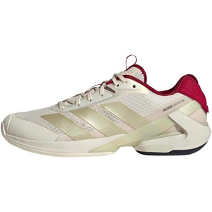 adidas Men’s Adizero Ubersonic 5 Tennis Shoes(Chalk White/Ice Gold Metallic/Legend Ink)