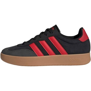 adidas Men’s Barreda Fashion Sneakers(Black/Better Scarlet/Gum)
