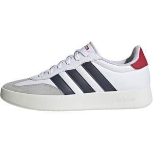 adidas Men’s Barreda Fashion Sneakers(White/Shadow Navy/Better Scarlet)