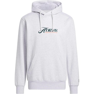 adidas Men’s Country Club Graphic Hoodie(Light Grey Heather)