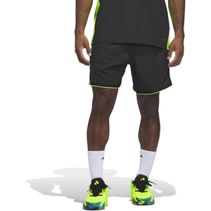 adidas Men’s Crazylite Basketball Shorts(Black/Lucid Lemon)