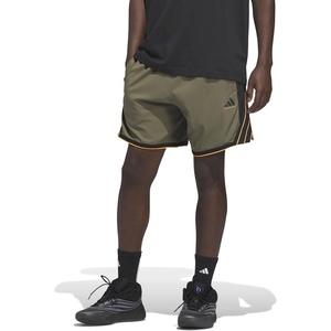 adidas Men’s Crazylite Basketball Shorts(Olive Strata/Lucid Orange)