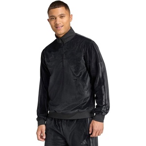 adidas Men’s House of Tiro Velour Half-zip Track Top(Black)