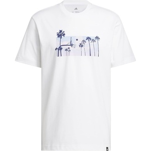 adidas Men’s Summer Sunset Graphic T-Shirt(White)