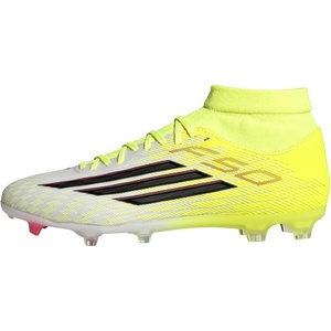 adidas Unisex Adult F50 League Mid Firm Ground/Multi Ground(Team Solar Yellow/Black/Lucid Red)