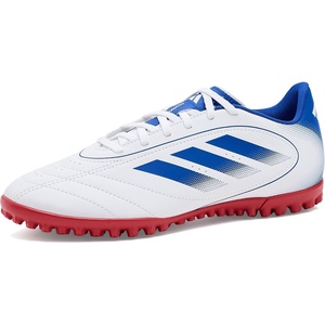 adidas Unisex Adult Goletto IX Turf Soccer Shoes(White/Team Royal Blue/Better Scarlet)