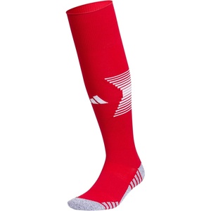 adidas Unisex Team Speed Soccer Socks or Calf Sleeves (1 Pair) Over-the-Calf(Team Power Red/White/4/Sock)