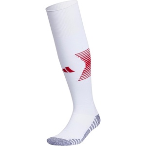 adidas Unisex Team Speed Soccer Socks or Calf Sleeves (1 Pair) Over-the-Calf(White/Team Power Red/4/Sock)