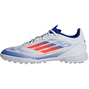 adidas Unisex-Adult F50 League Turf(Cloud White Solar Red Lucid Blue)