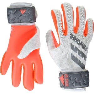 adidas Unisex-Adult League Goalie Predator Gloves(White/Grey/Solar Red/Iron Metallic)
