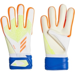 adidas Unisex-Adult League Goalie Predator Gloves(White/Solar Red/Bright Cyan)