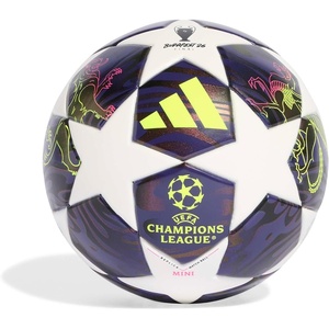 adidas Unisex-Adult UCL Mini, Dark Purple/White/Solar Yellow/Shock Pink, 1