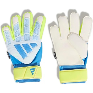 adidas Unisex-Kids Match Predator Fingersave Goalie Soccer Gloves(Crystal Sky/Ray Blue/Solar Yellow)