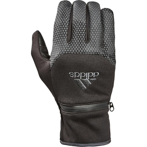 adidas Winter Performance Voyager 2.0 or GLORY Reflective Gloves with Multiple Touchscreen Conductivity Points, Black(Voyager 2.0 (Black/Gray))