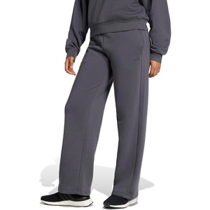 adidas Women’s Essentials Small Logo FeelCozy Open Hem Pants(Grey Six/Black)