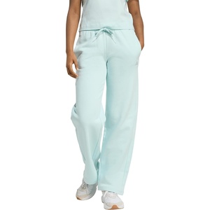adidas Women’s Essentials Small Logo FeelCozy Open Hem Pants(Halo Mint/White)
