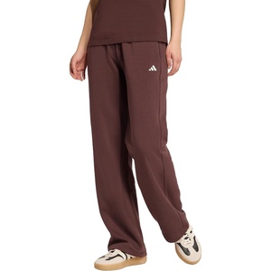 adidas Women’s Essentials Small Logo FeelCozy Open Hem Pants(Shadow Brown/White)