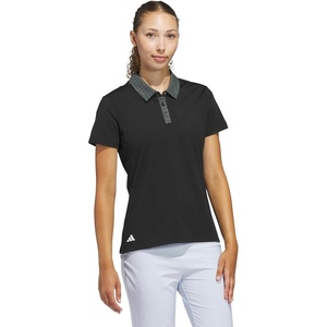 adidas Womens Ultimate365+ Grid Climacool Polo(Black)