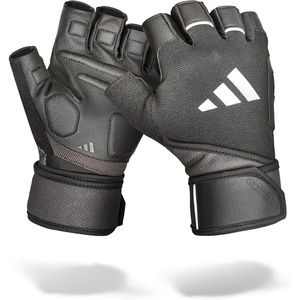 adidas Wrist Wrap Training & Weightlifting Gloves, Fingerless Workout Gloves(X-Large)