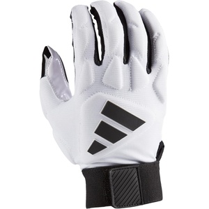 adidas Youth Scorch Destroy 3 Full Finger Lineman Football Glove, White/Black, X-Large(White/Black)