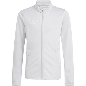 adidas boys Entrada 26 Track Jacket(Team Light Grey/White)