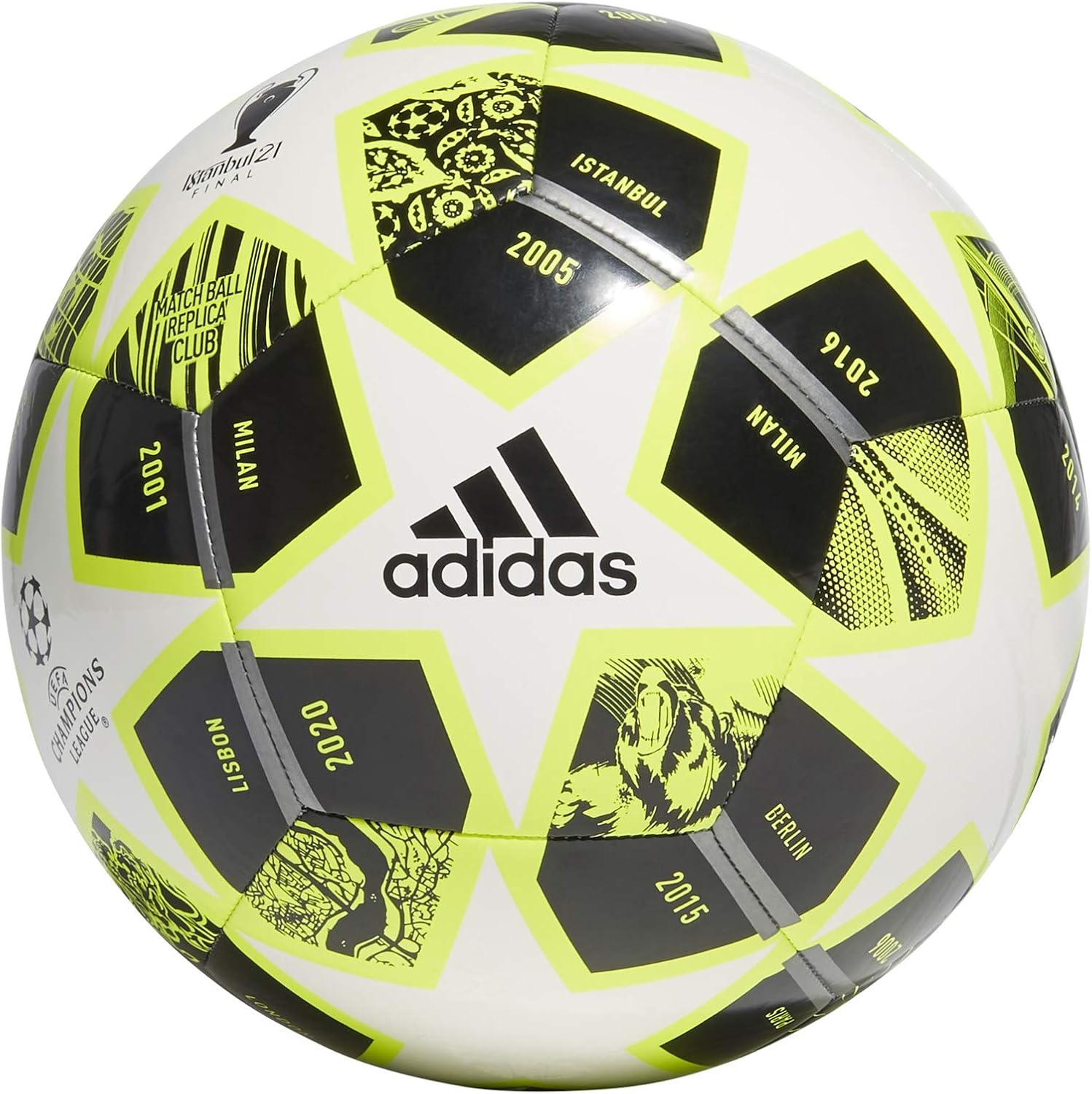 image:imageAdidas Finale Club BallSolar YellowWhiteBlackIron Metallic