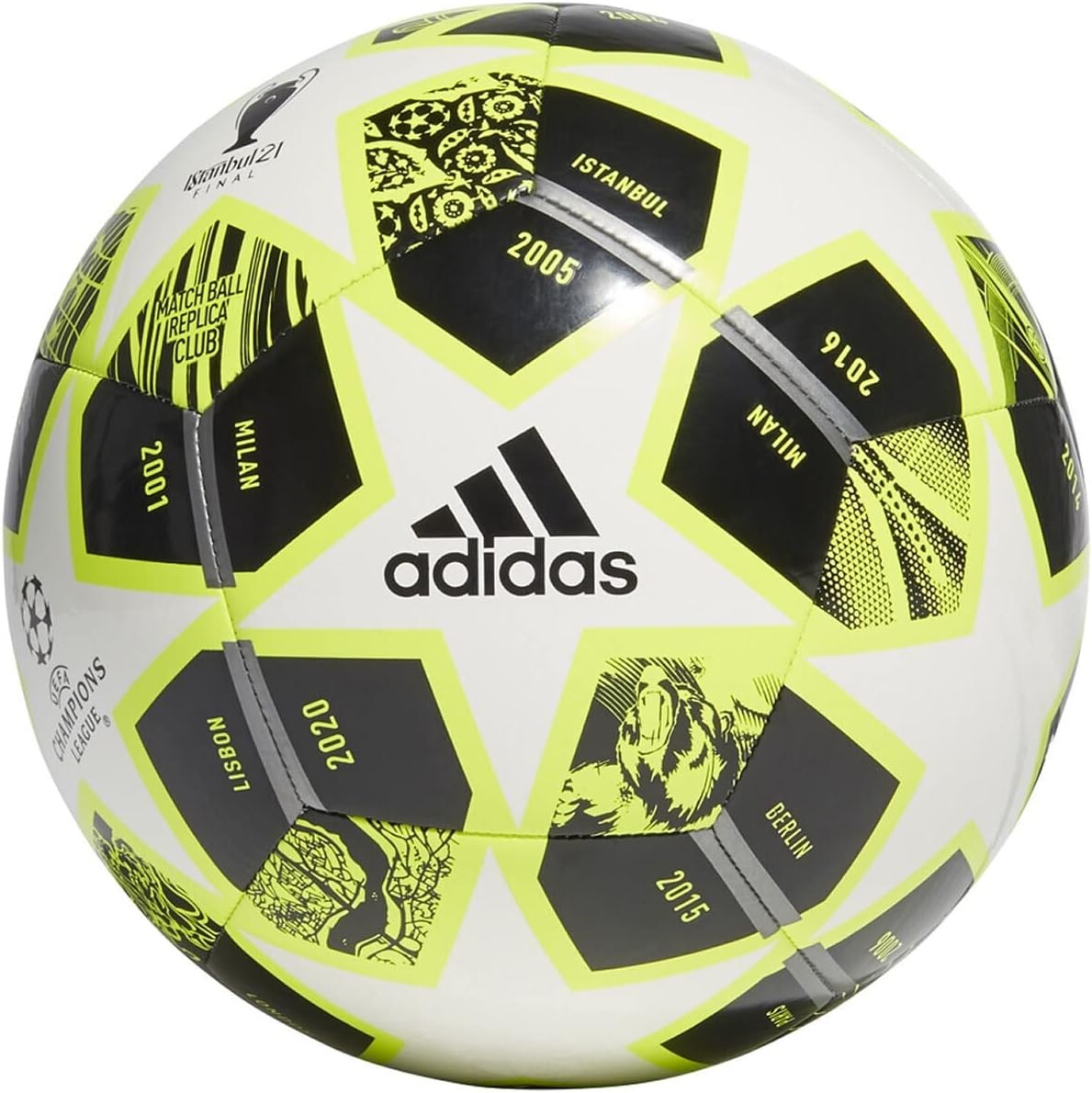 image:imageAdidas Finale Club BallSolar YellowWhiteBlackIron Metallic
