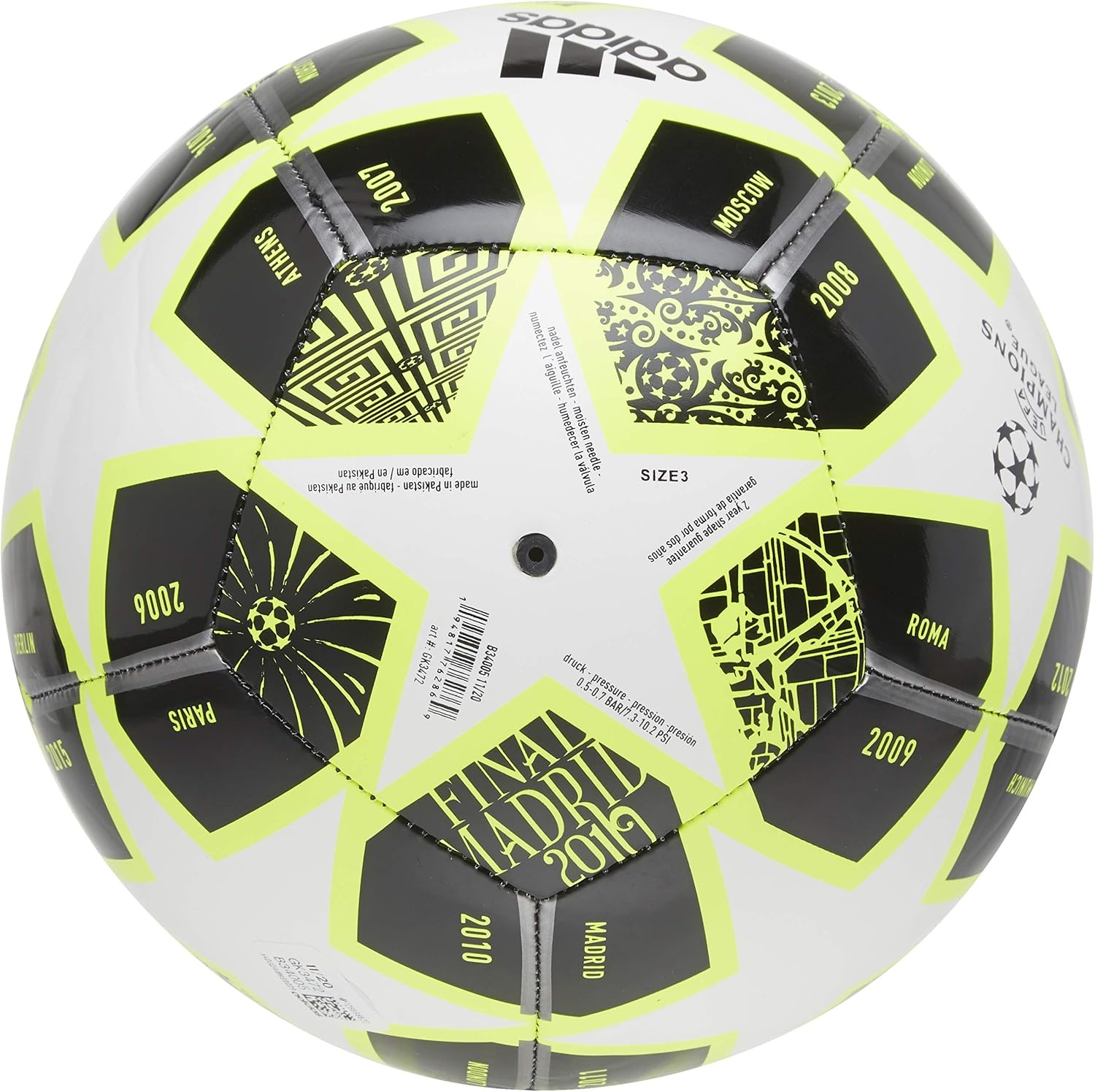 image:imageAdidas Finale Club BallSolar YellowWhiteBlackIron Metallic