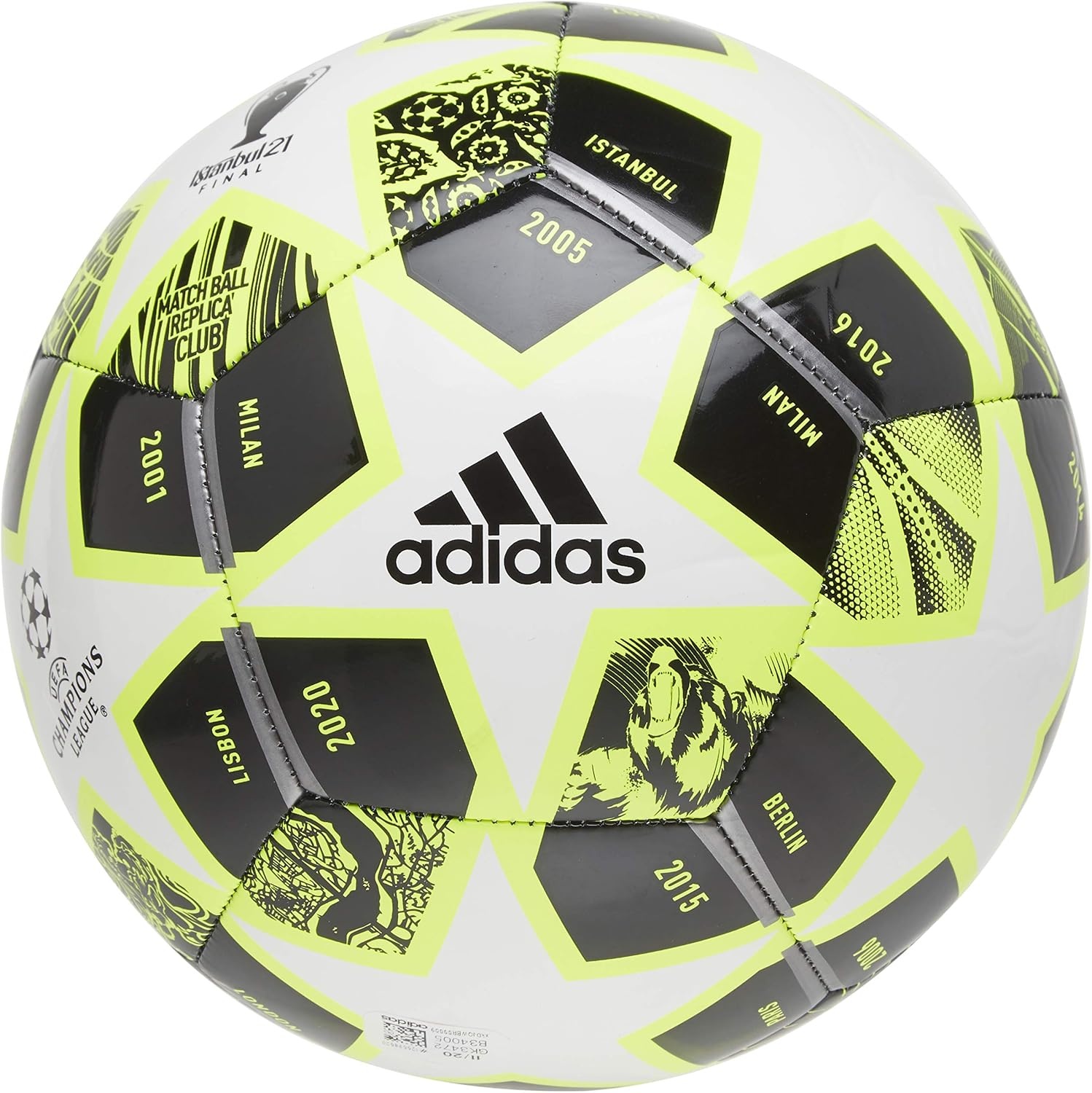 image:imageAdidas Finale Club BallSolar YellowWhiteBlackIron Metallic