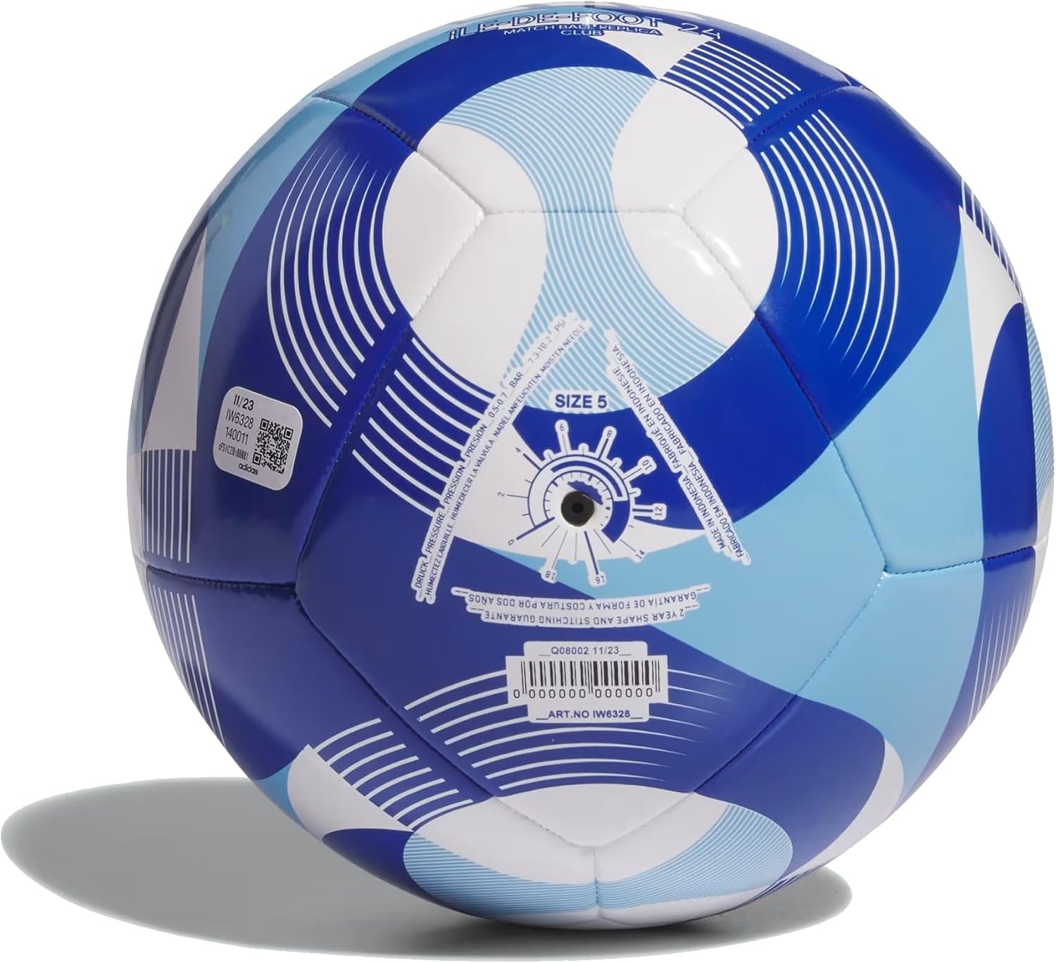 image:imageAdidas ILEDeFoot 24 Club Soccer BallWhiteClear SkyTeam Royal Blue