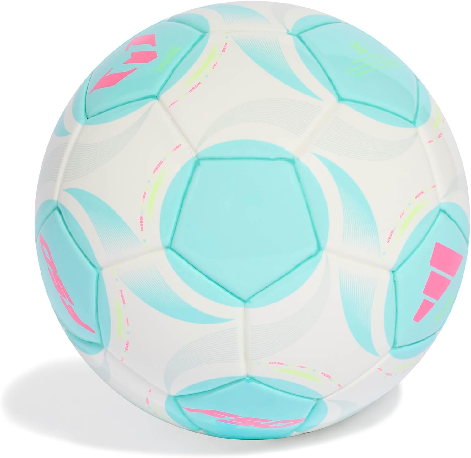 image:imageAdidas Messi Mini Soccer BallWhiteFlash AquaHalo Mint