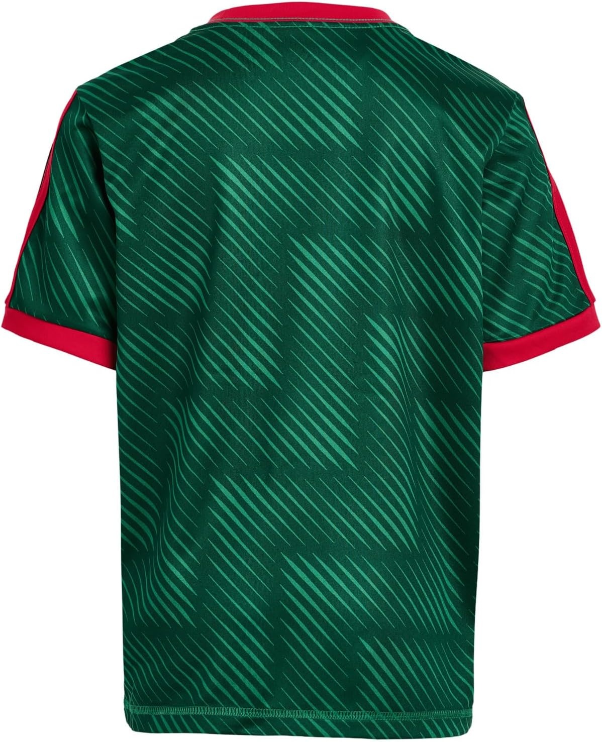 image:imageadidas Boys Short Sleeve 3Stripe Soccer Tee Shirt and Short SetBold Green