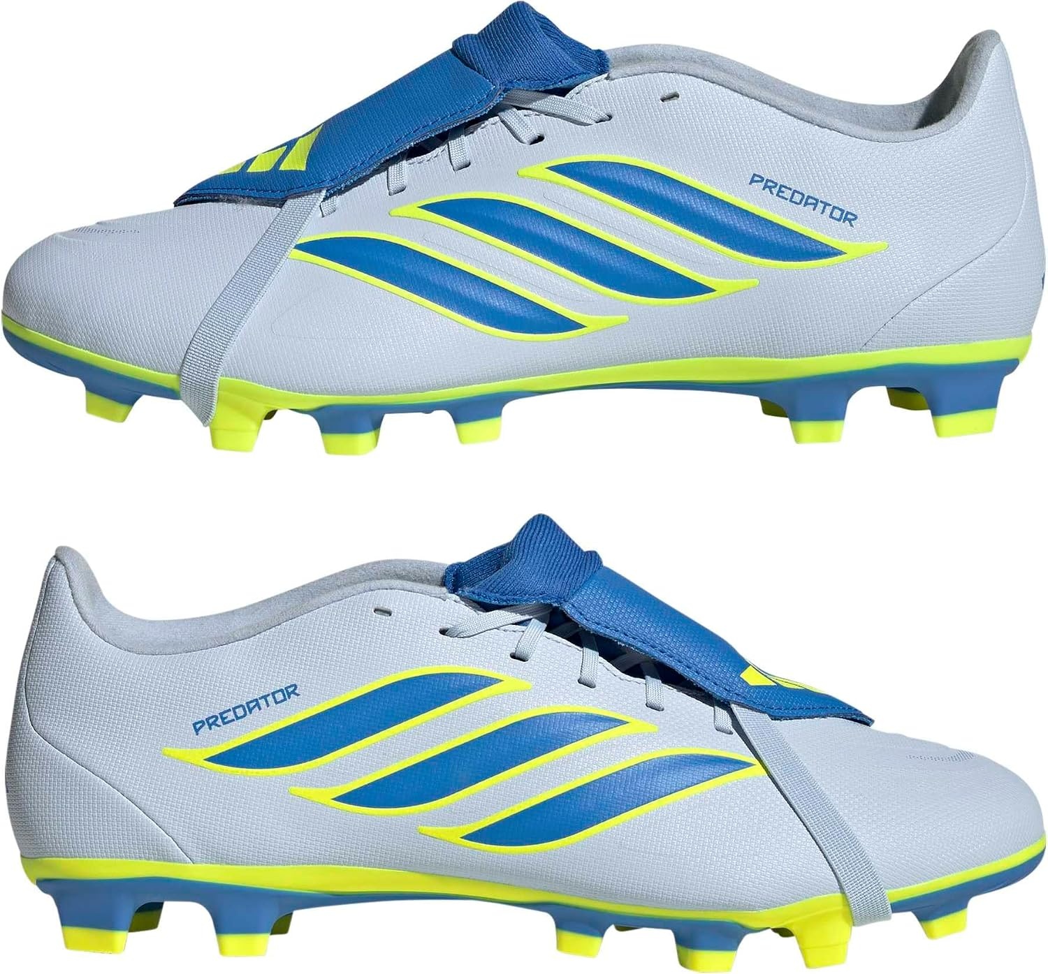 image:imageadidas Club FoldOver Tongue Firm GroundMulti Ground Soccer Cleats Pink WhiteCrystal SkyRay BlueTeam Solar Yellow