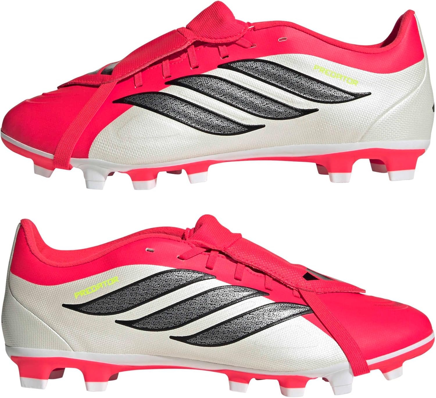 image:imageadidas Club FoldOver Tongue Firm GroundMulti Ground Soccer Cleats Pink WhiteLucid RedBlackWhite