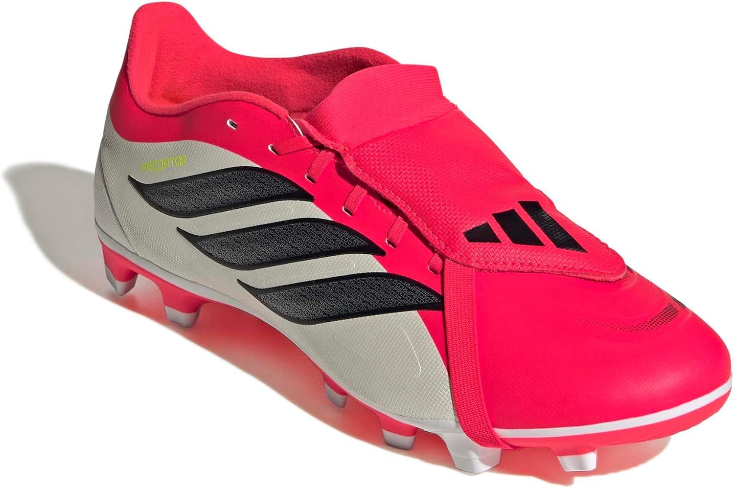 image:imageadidas Club FoldOver Tongue Firm GroundMulti Ground Soccer Cleats Pink WhiteLucid RedBlackWhite
