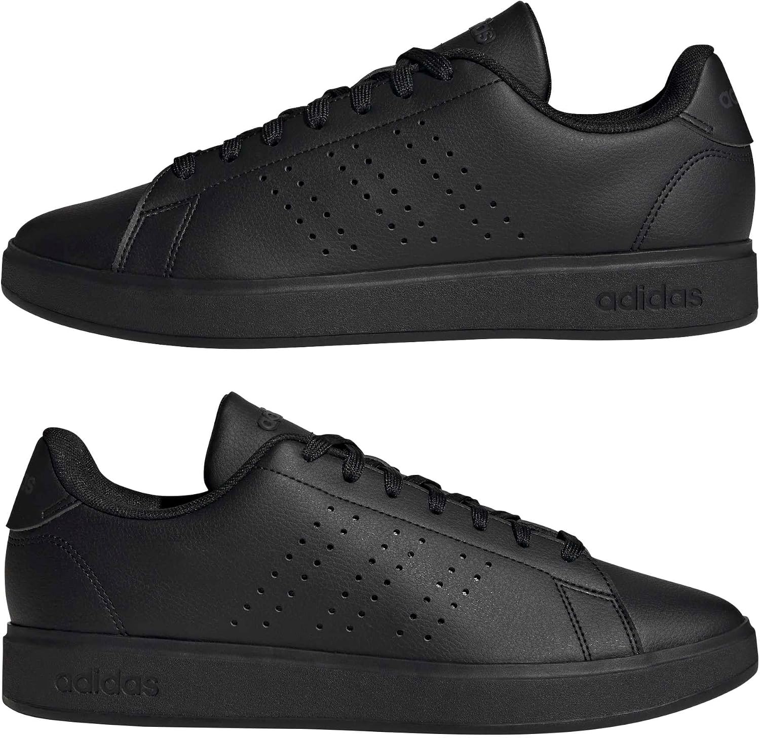 image:imageadidas Mens Advantage 20 Tennis Sneakers Shoes WhiteBlackBlackGrey