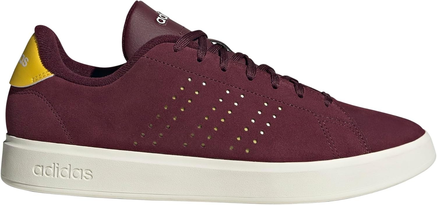 image:imageadidas Mens Advantage 20 Tennis Sneakers Shoes WhiteMaroonUtility YellowOff White