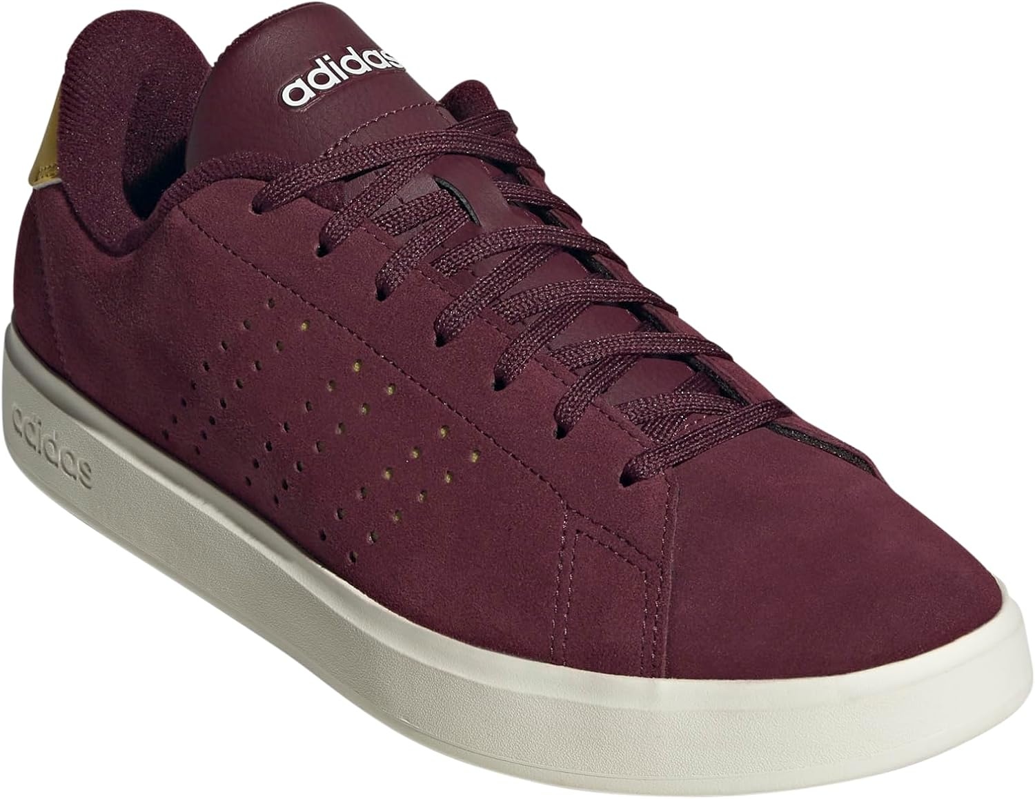 image:imageadidas Mens Advantage 20 Tennis Sneakers Shoes WhiteMaroonUtility YellowOff White